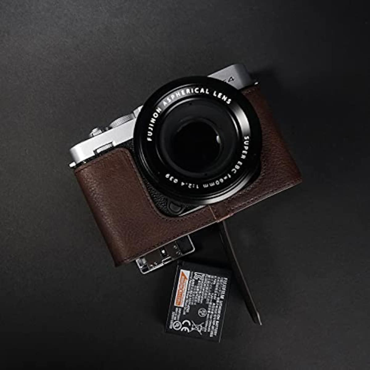  TP Original FUJIFIFILM X-E4 用 ボディーハーフケース ダークブラウン画像9 