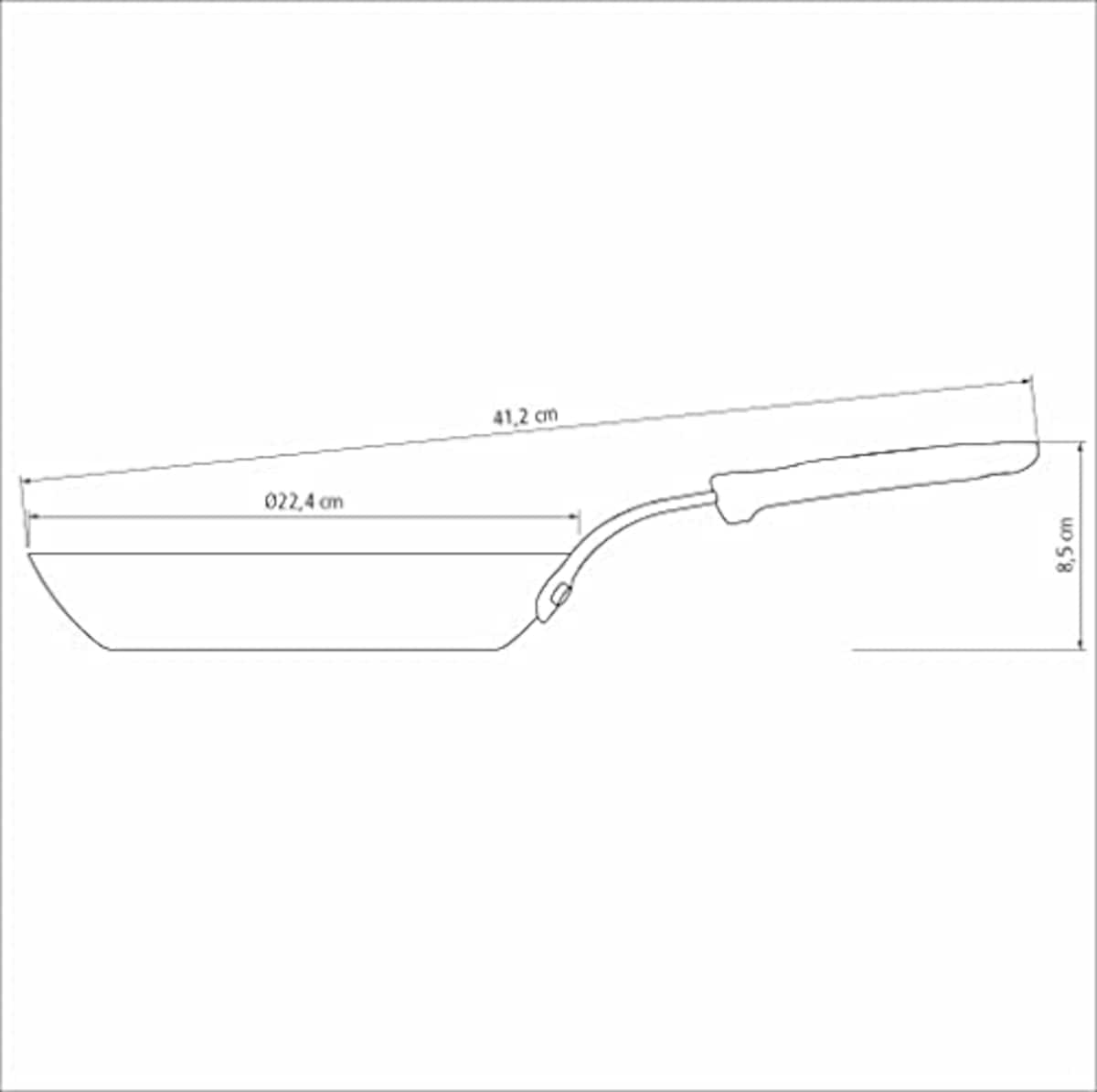  トラモンティーナ プロフェッショナル 鉄 フライパン 22cm IH対応 取り外し シリコンハンドル 耐久性 ギフト ブラジル製 20766/022 TRAMONTINA画像4 