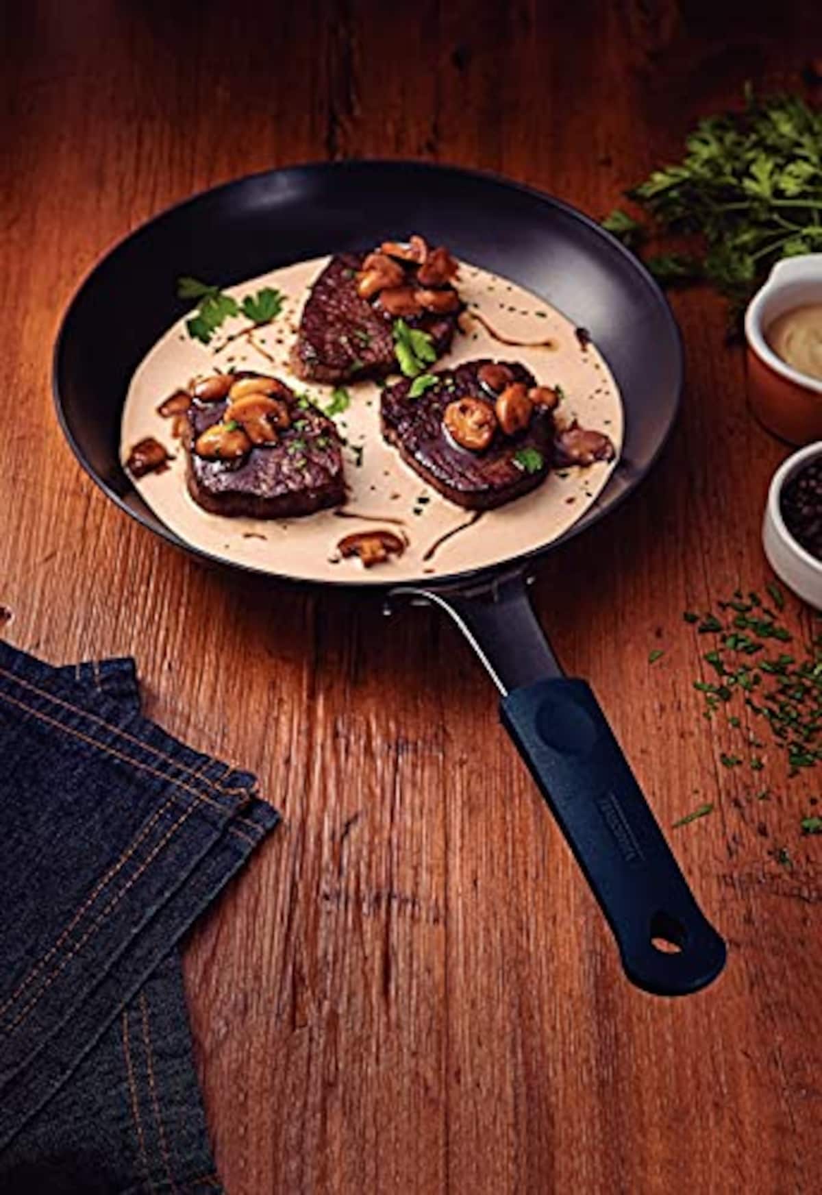  トラモンティーナ プロフェッショナル 鉄 フライパン 22cm IH対応 取り外し シリコンハンドル 耐久性 ギフト ブラジル製 20766/022 TRAMONTINA画像6 