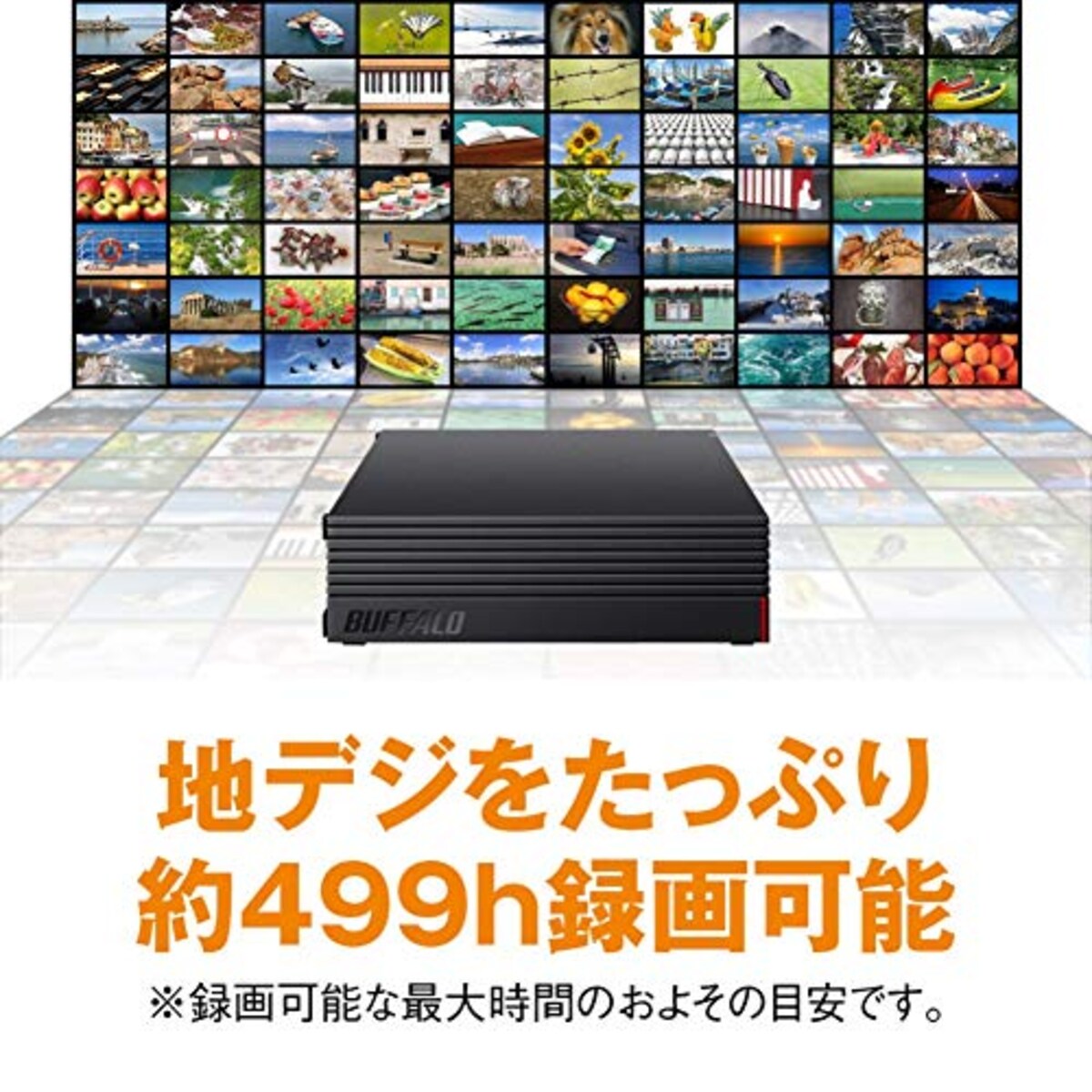  BUFFALO 外付けハードディスク 4TB テレビ録画/PC/PS4/4K対応 HD-AD4U3 + Acer モニター ディスプレイ KA220HQbid 21.5インチ/フルHD/5ms/HDMI端子対応画像4 