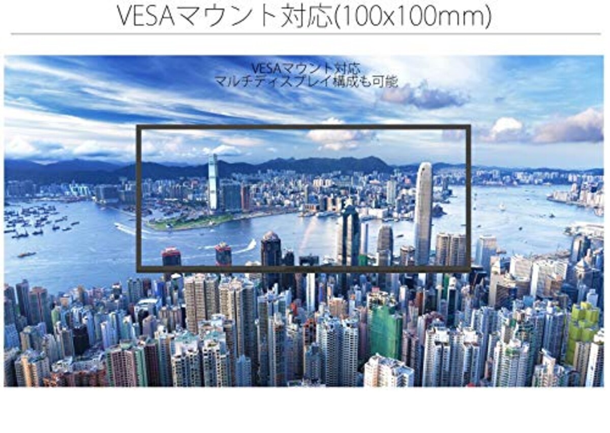  JAPANNEXT JN-VG34100UWQHDR 34インチ HDR対応ウルトラワイド液晶ディスプレイ HDMI 100Hz ゲーミングモニター画像8 