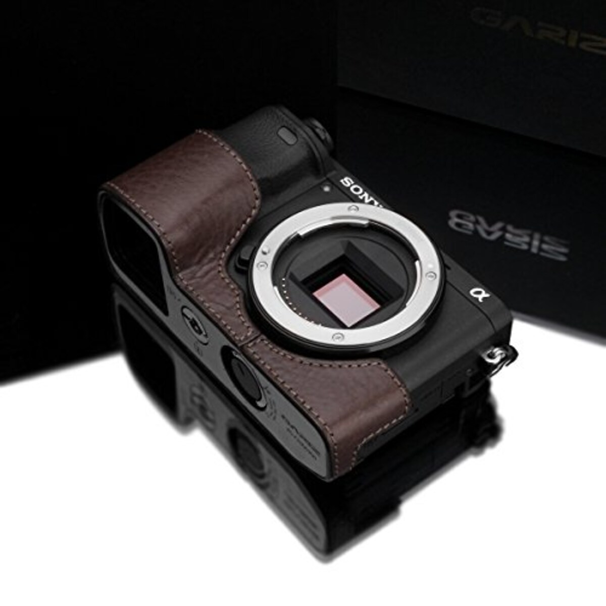  GARIZ SONY α6300用 本革カメラケース XS-CHA6300BR ブラウン画像4 