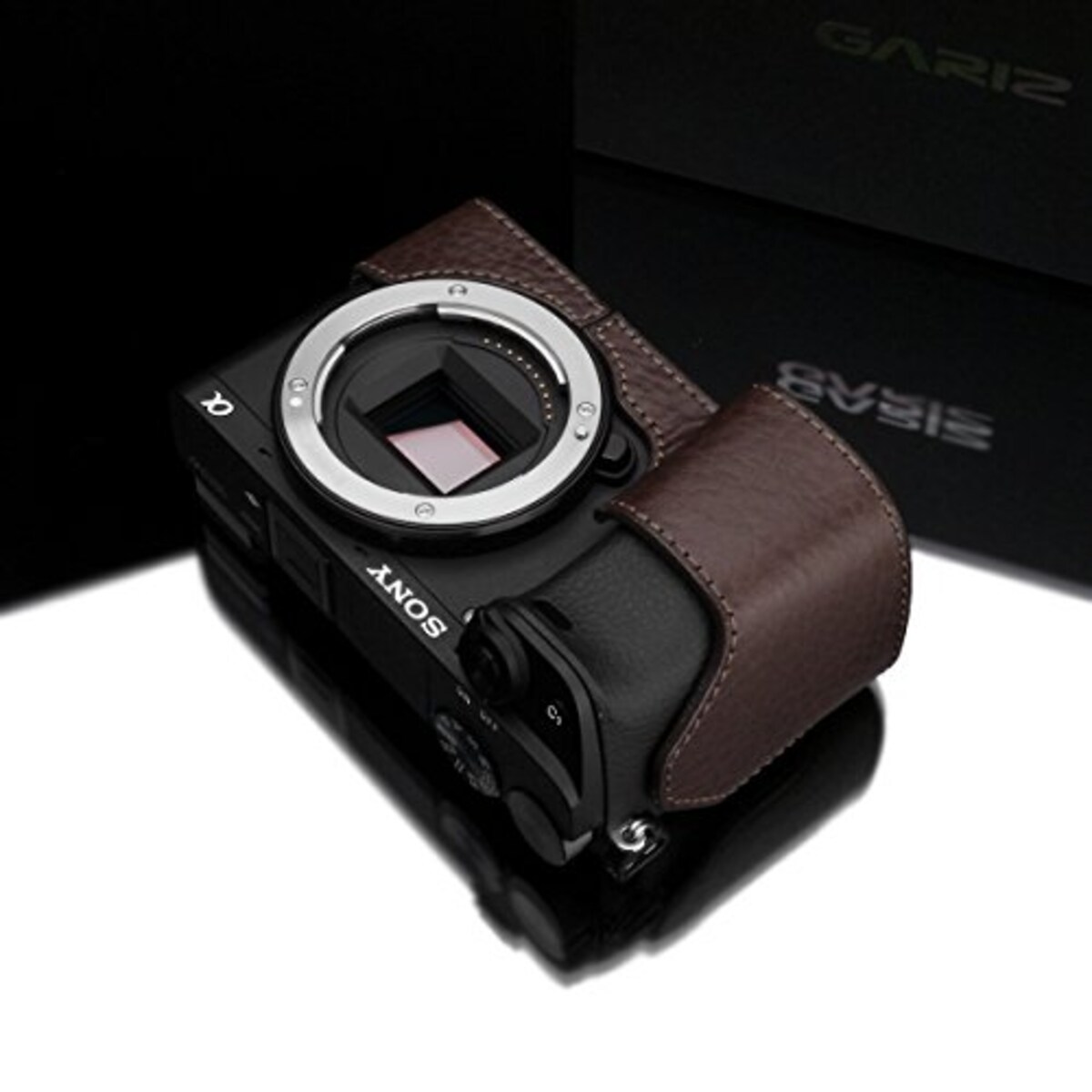  GARIZ SONY α6300用 本革カメラケース XS-CHA6300BR ブラウン画像7 