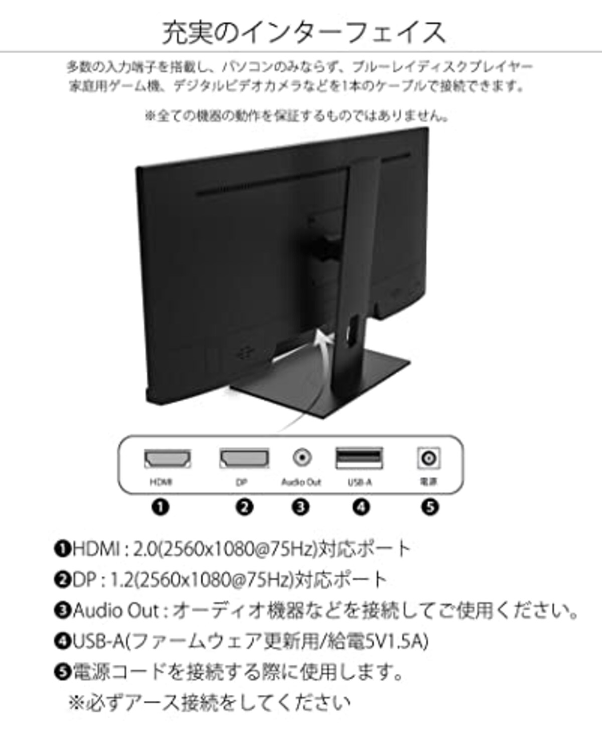  JAPANNEXT 29インチ ワイドFHD(2560 x 1080) 液晶モニター JN-IPS2975WFHDR HDMI DP画像5 