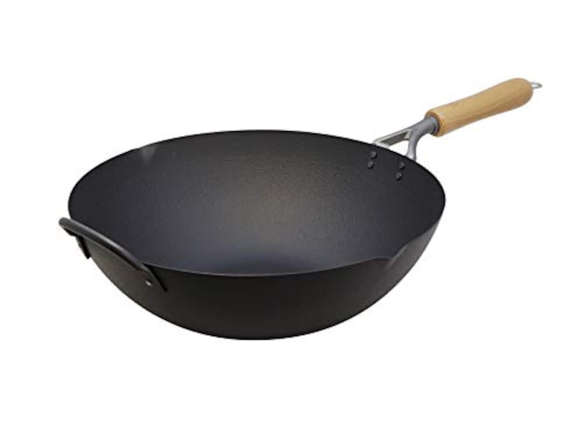 煌(Kirameki Japan) 日本製 ダブルファイバーライン加工 中華鍋 鉄製 直径36cm IH対応 WFK36