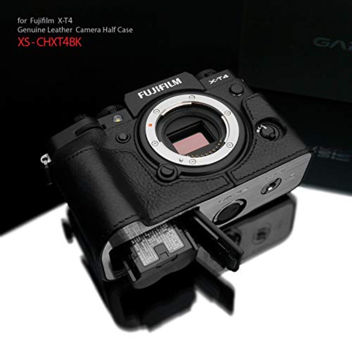  GARIZ FUJIFILM X-T4用 本革カメラケース XS-CHXT4BK ブラック画像2 