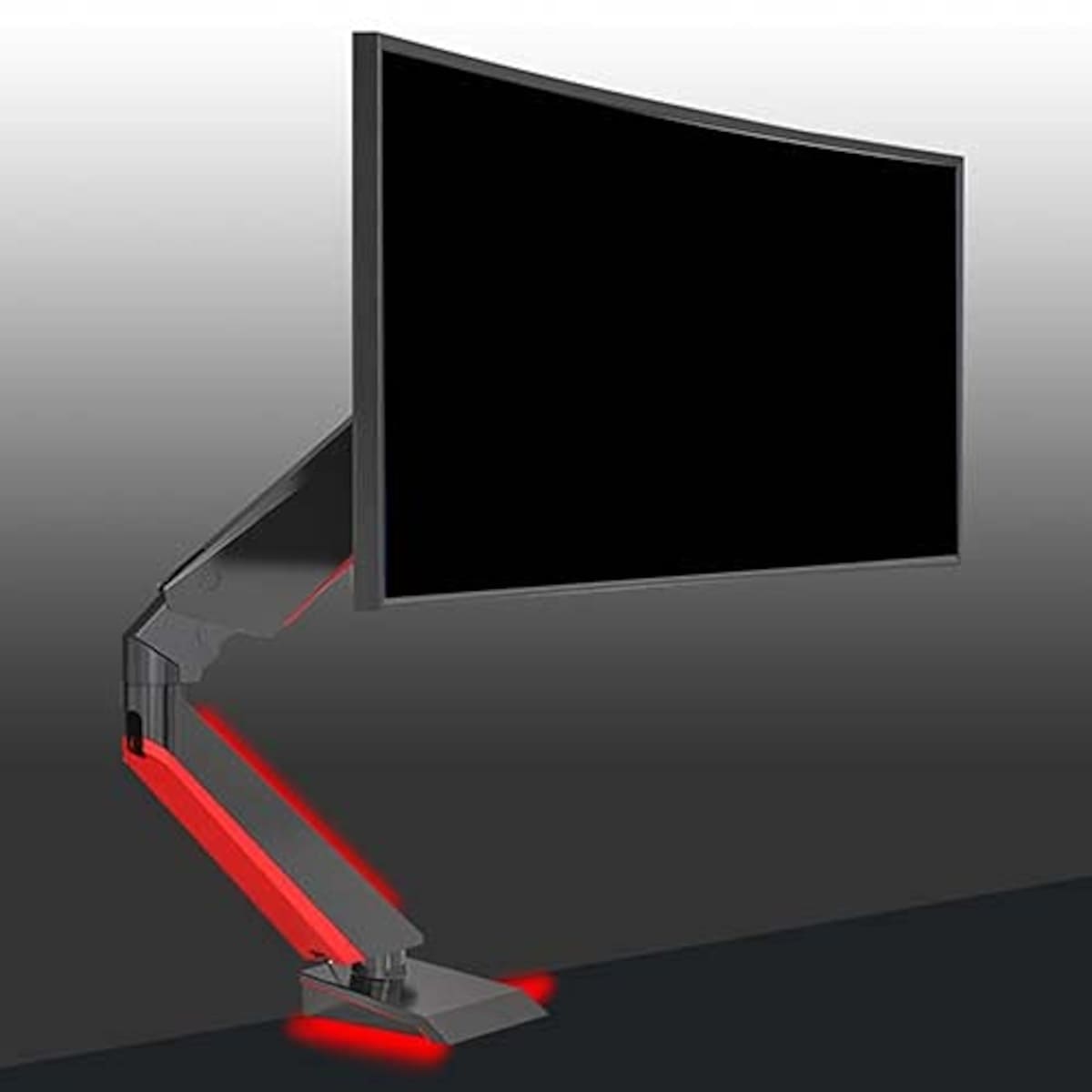  ルーメン ゲーミングモニターアーム MA-GS108 ガス圧式 液晶ディスプレイアーム VESA規格 耐荷重9kg モニターサイズ32" まで対応 t Monitor ARM(紅：(黒+赤LED))画像5 