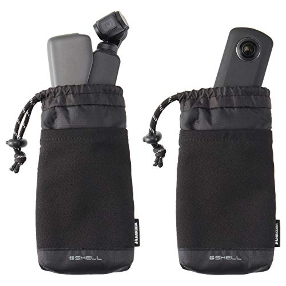  ハクバ HAKUBA カメラケース プラスシェル スリムソフトポーチ DJI Osmo Pocketの収納に最適 ブラック 2SPS-SSPBK画像2 