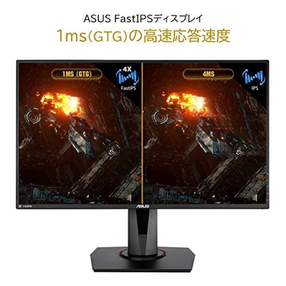  【スターテックモニターアームセット】ASUS TUF Gaming ゲーミングモニター VG279QM 27インチ フルHD IPS HDR 280Hz 1ms HDMI×2 DP G-SYNC Compatible ELMB画像3 