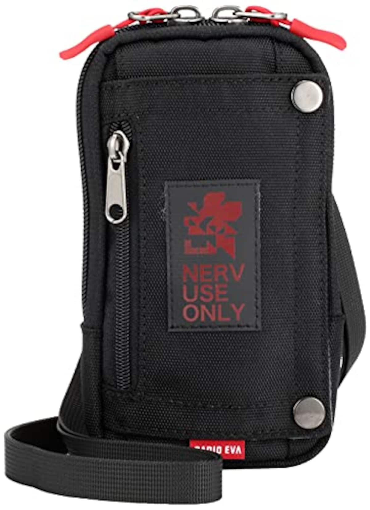  RADIO EVA ショルダーポーチ EVANGELION Gadget Pouch NERV ブラック エコバック付属 EVFF-109KT BK画像8 