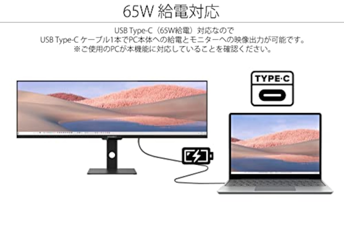 JAPANNEXT 43.8型 IPS Dual Full HD解像度、Type-C 65W給電、120Hz対応ゲーミングモニターJN-IPS438DFHDR400-C65W USB PD USB-C PIP PBP画像3 