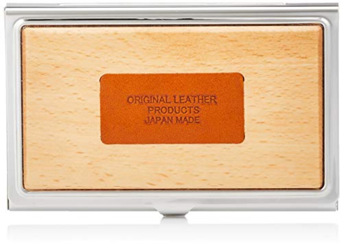 [浪速レザー] メタル カードケース L-20548 Naturalwood NA(CAM)