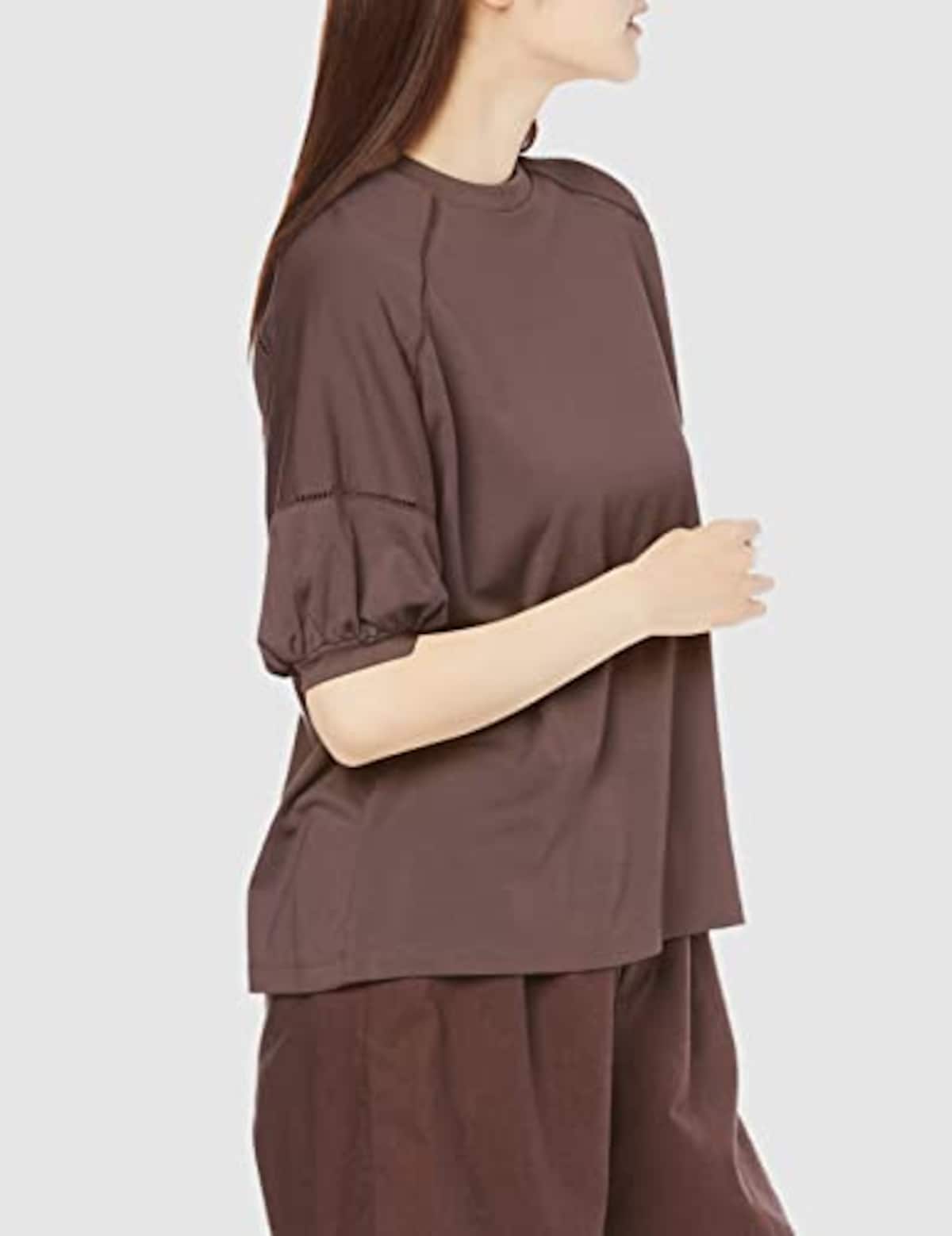  [アースミュージックアンドエコロジー] 1L26L1C0100 ボリューム袖ハシゴレースプルオーバー レディース Dark Brown F画像3 