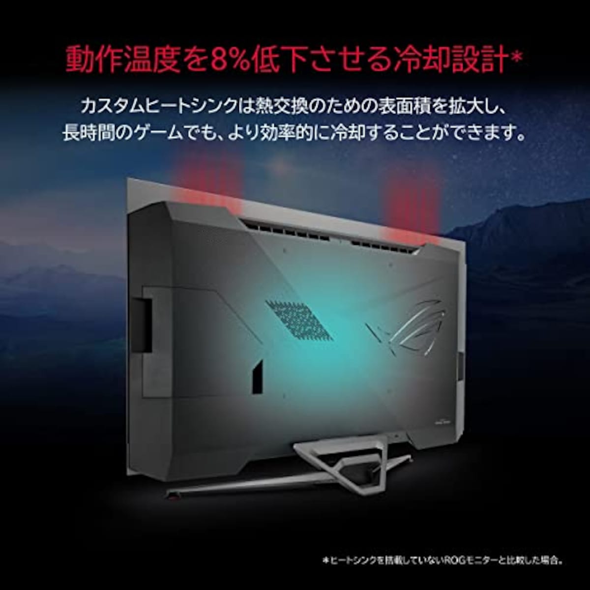  ASUS ゲーミングモニター 有機EL ROG Swift OLED PG42UQ 41.5インチ/4K/138Hz/0.1ms応答速度/ノングレア/HDMI 2.1,DP/98% DCI-P3/カスタムヒートシンク/HDR/国内正規品画像3 