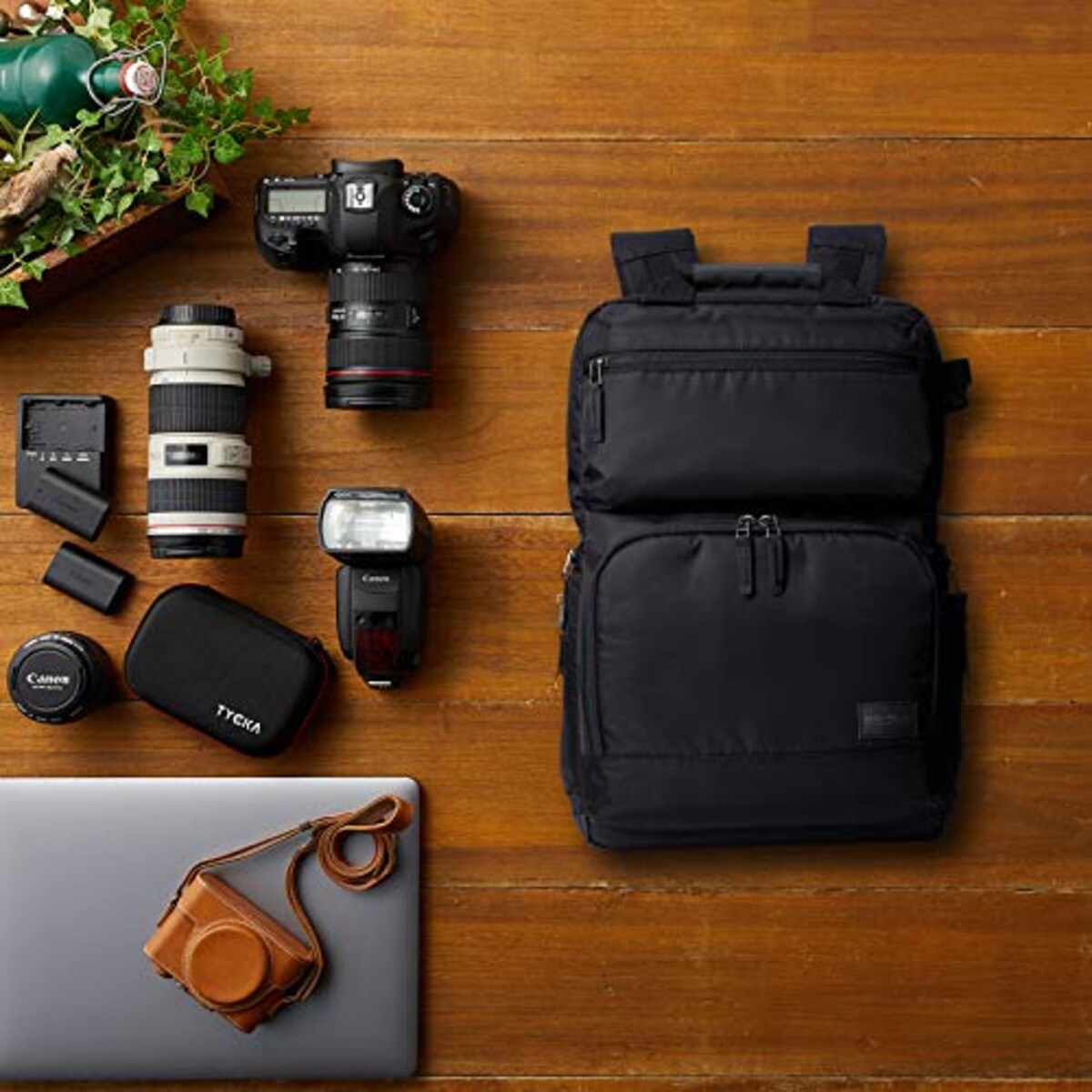  ハクバ HAKUBA カメラリュック プラスシェル ブロス バックパックM 13.5L 水に強い生地 軽量タイプ ブラック SP-BS-BPMBK画像7 