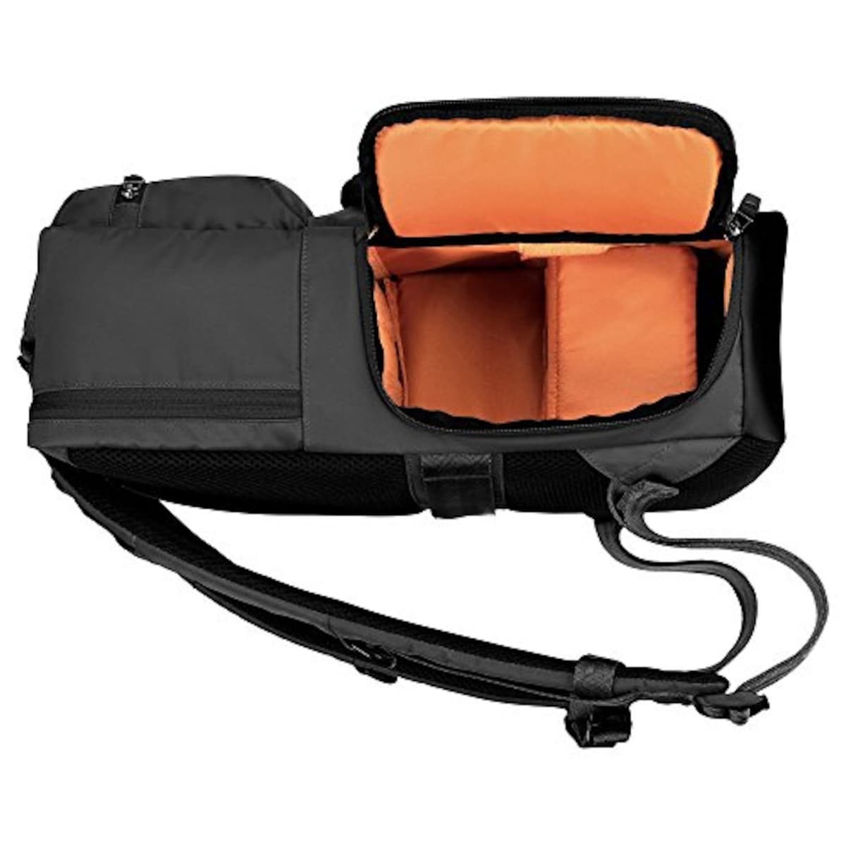  ハクバ HAKUBA カメラリュック プラスシェル ブロス バックパックM 13.5L 水に強い生地 軽量タイプ ブラック SP-BS-BPMBK画像11 