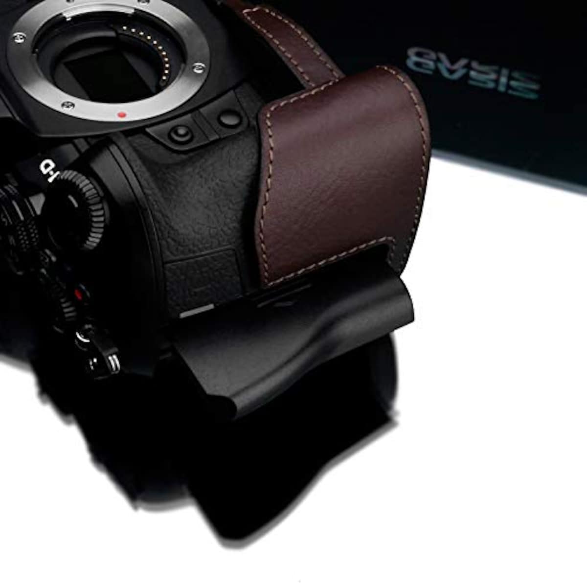  GARIZ OLYMPUS OM-D E-M1 Mark III 用 本革カメラケース XS-CHEM1IIIBR ブラウン画像10 