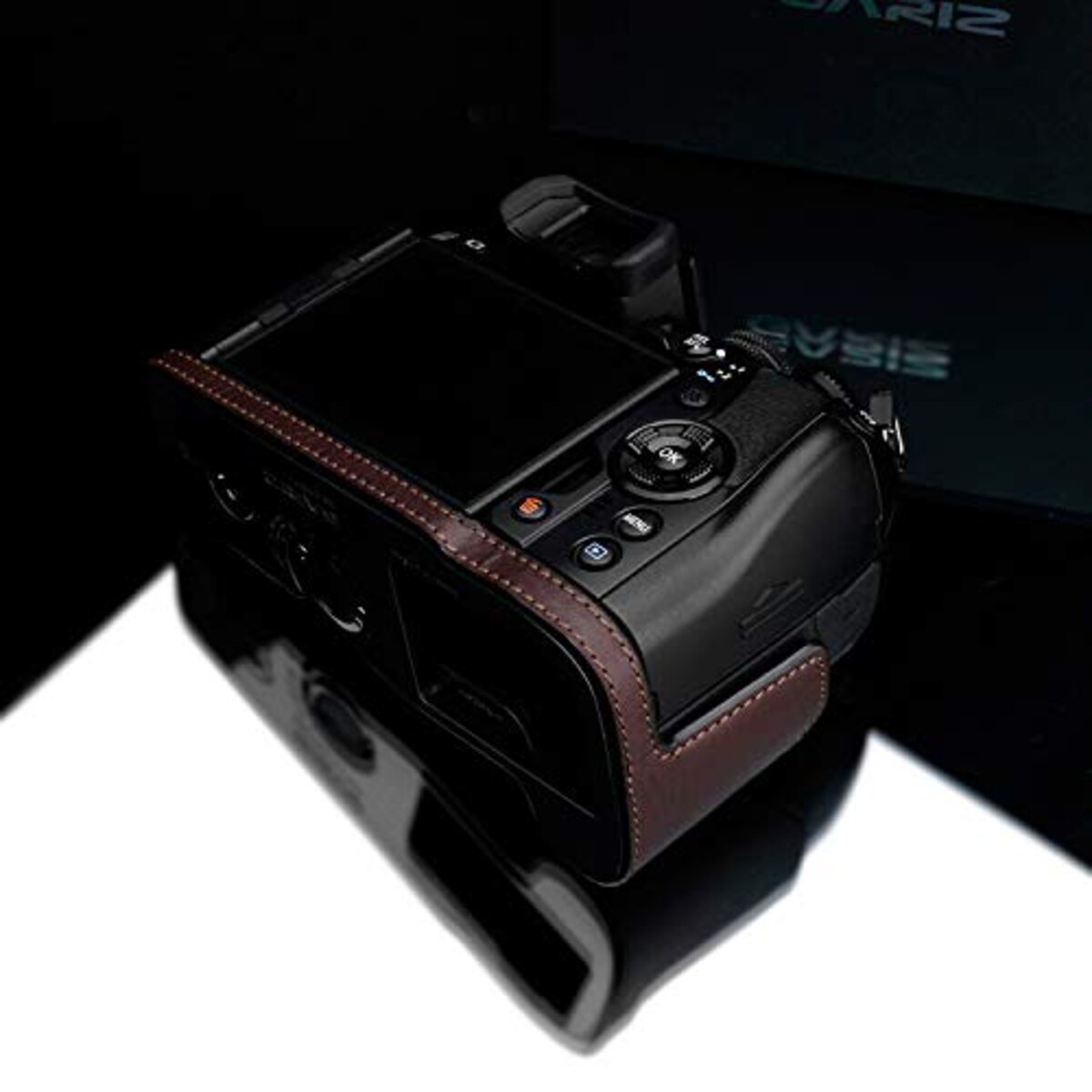  GARIZ OLYMPUS OM-D E-M1 Mark III 用 本革カメラケース XS-CHEM1IIIBR ブラウン画像12 