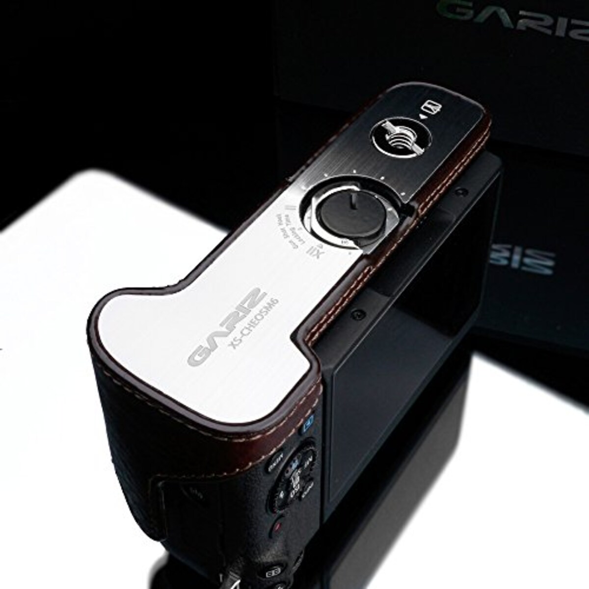  GARIZ Canon EOS M6用 本革カメラケース XS-CHEOSM6BR ブラウン画像8 