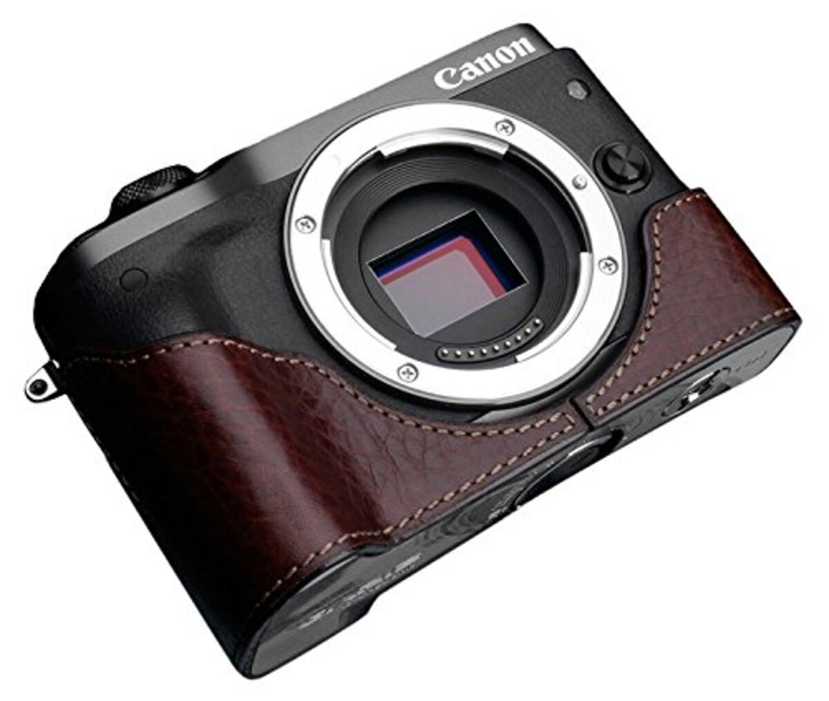  GARIZ Canon EOS M6用 本革カメラケース XS-CHEOSM6BR ブラウン画像12 