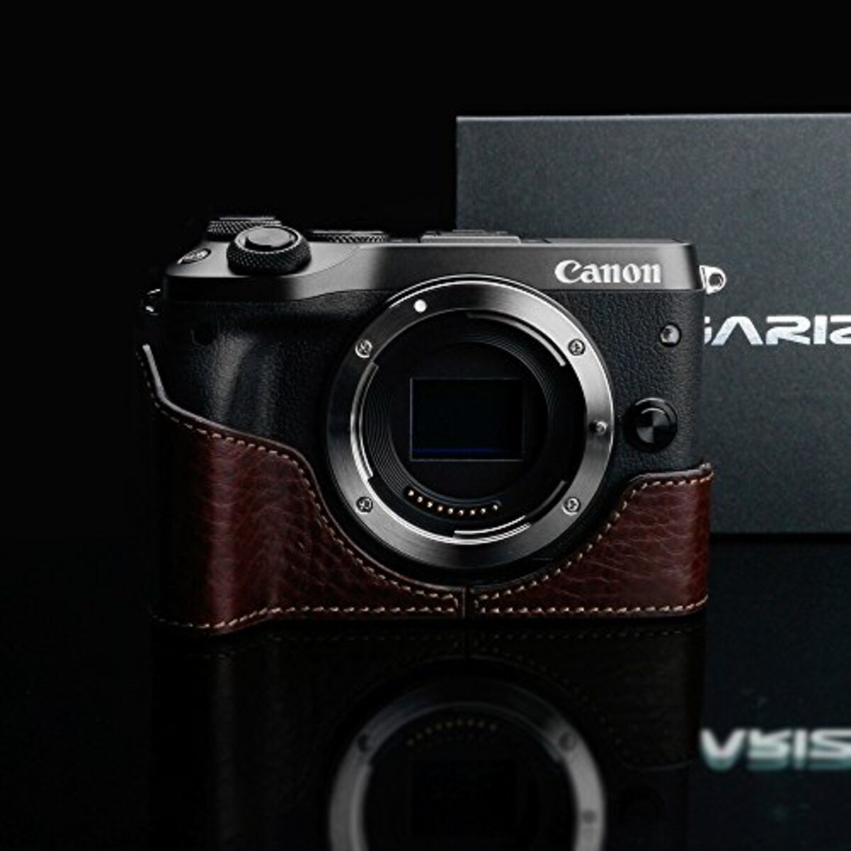  GARIZ Canon EOS M6用 本革カメラケース XS-CHEOSM6BR ブラウン画像14 