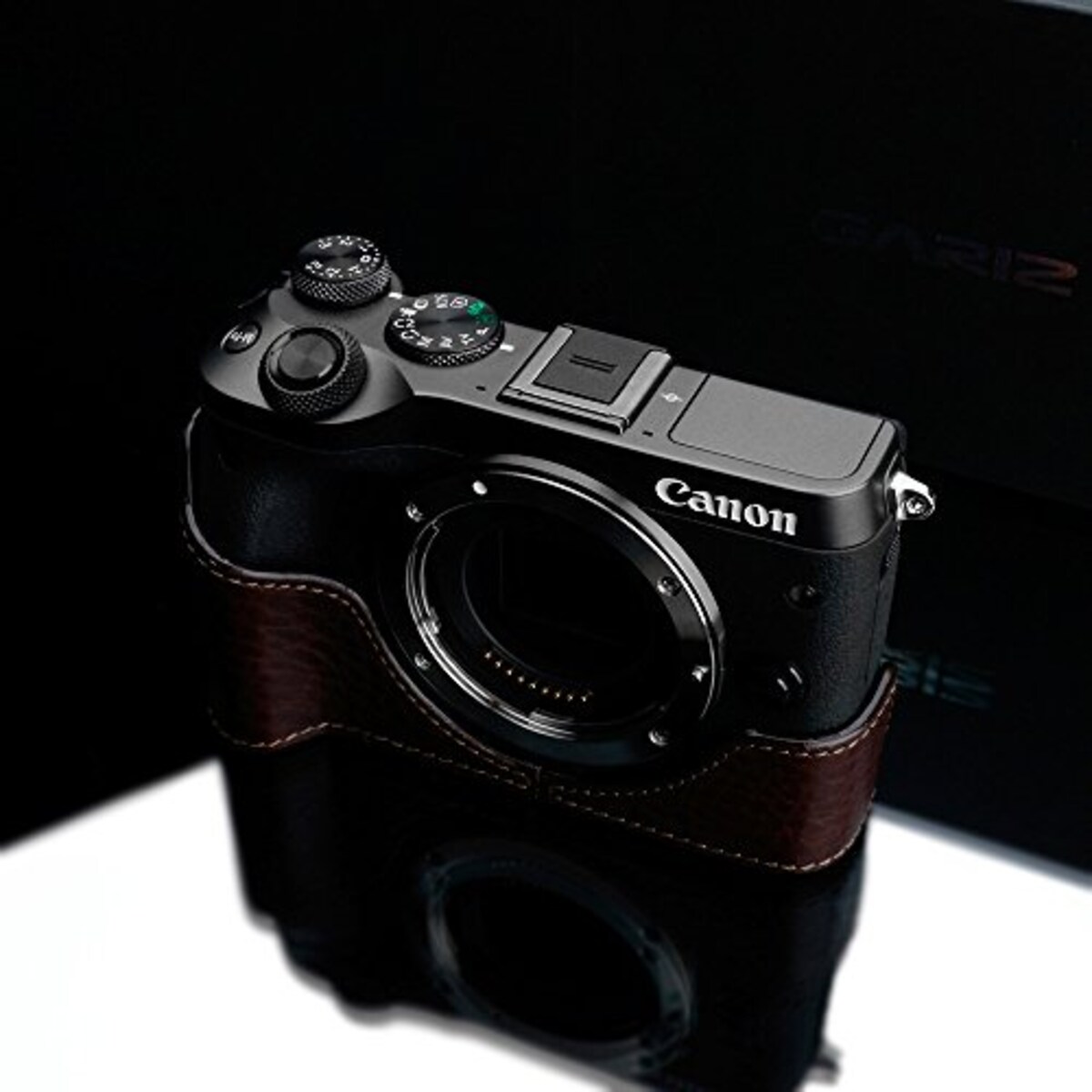  GARIZ Canon EOS M6用 本革カメラケース XS-CHEOSM6BR ブラウン画像16 