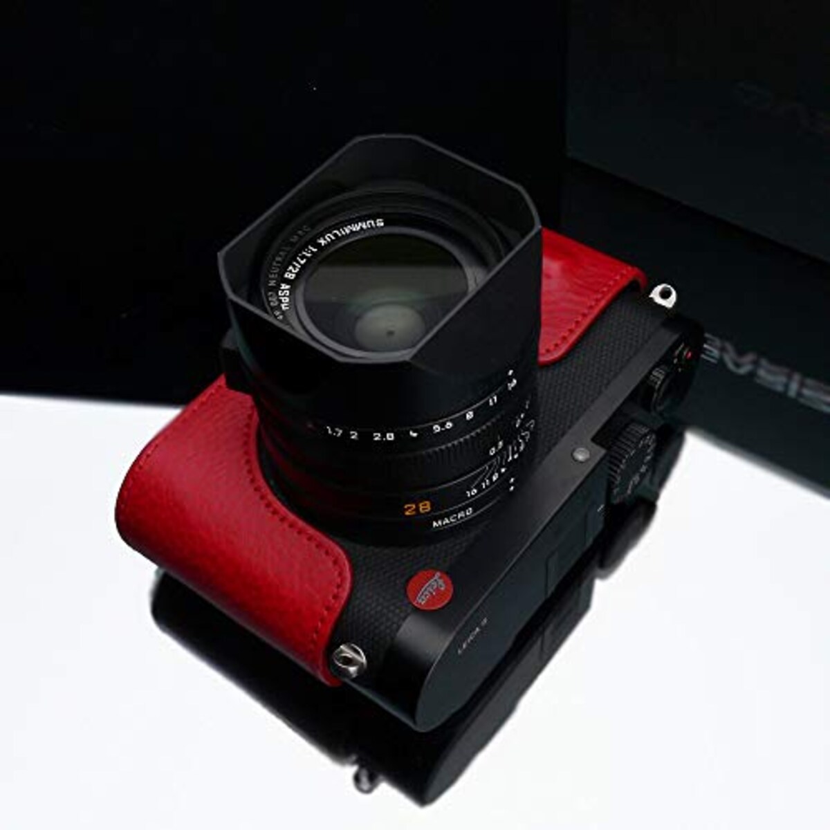  GARIZ Leica Q(Typ116)/Q-P用 本革カメラケース BL-LCQR レッド画像7 