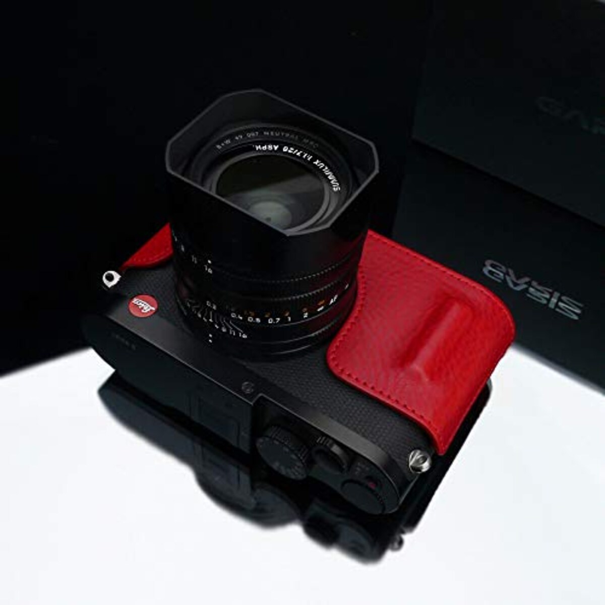  GARIZ Leica Q(Typ116)/Q-P用 本革カメラケース BL-LCQR レッド画像8 