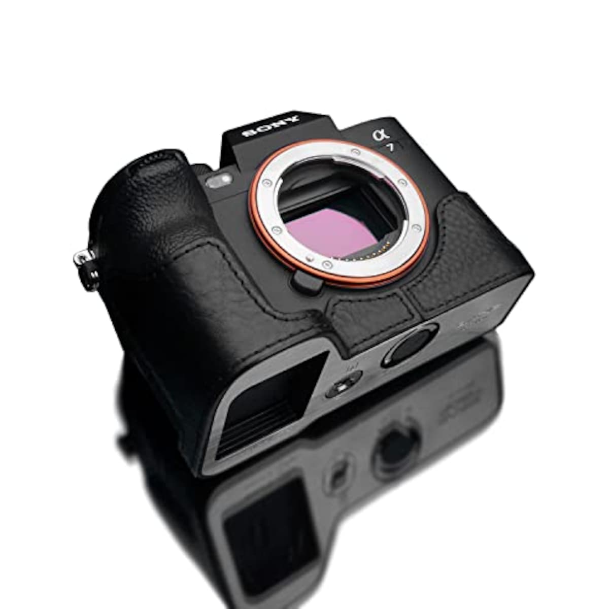 GARIZ SONY α7 IV 用 本革カメラケース XS-CHA7M4BK ブラック画像