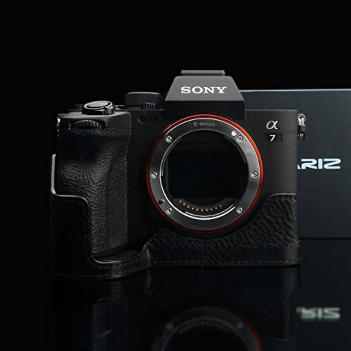  GARIZ SONY α7 IV 用 本革カメラケース XS-CHA7M4BK ブラック画像3 