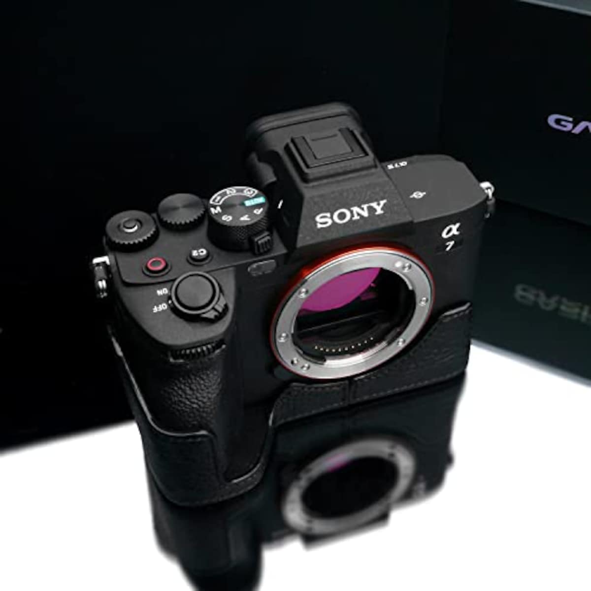  GARIZ SONY α7 IV 用 本革カメラケース XS-CHA7M4BK ブラック画像4 