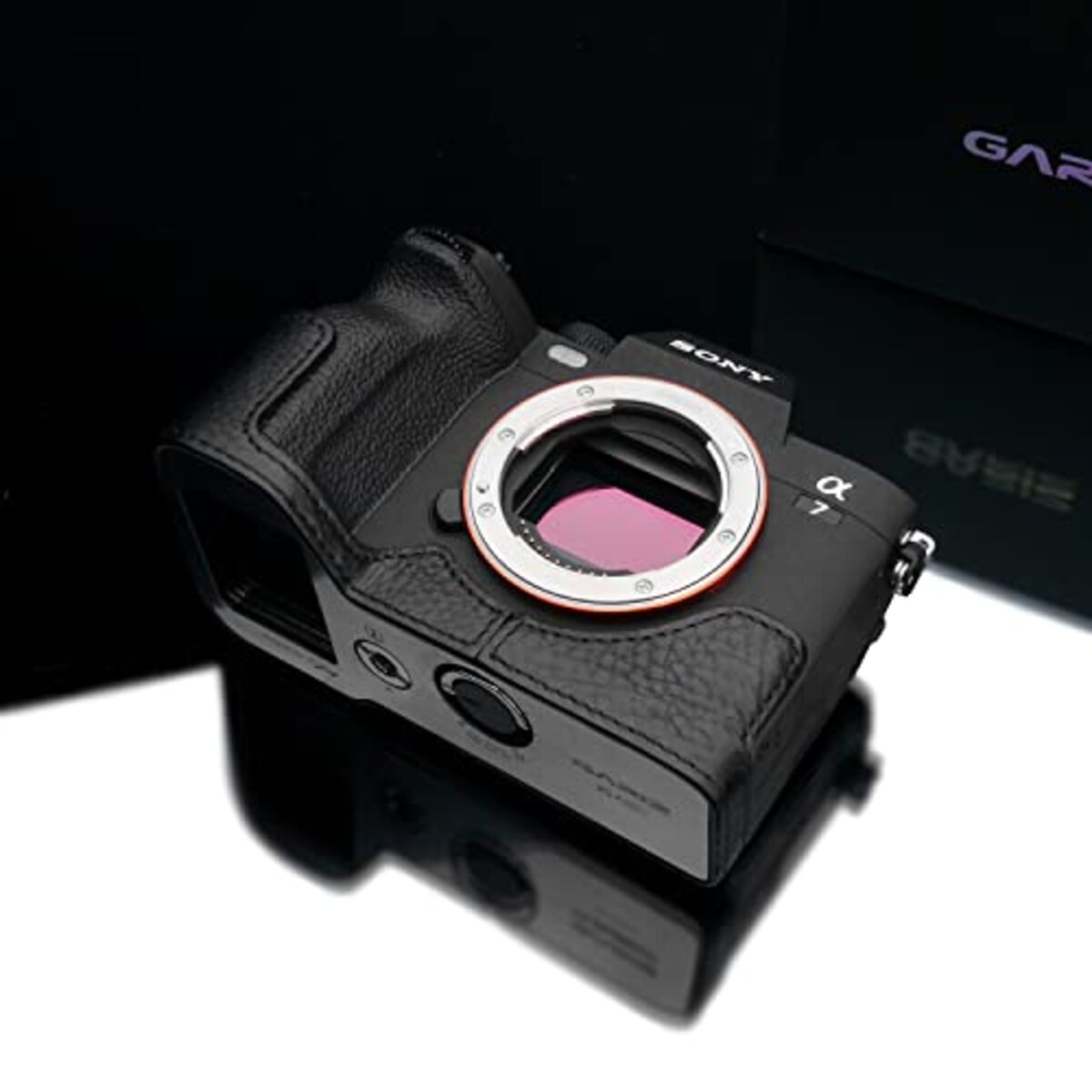  GARIZ SONY α7 IV 用 本革カメラケース XS-CHA7M4BK ブラック画像7 