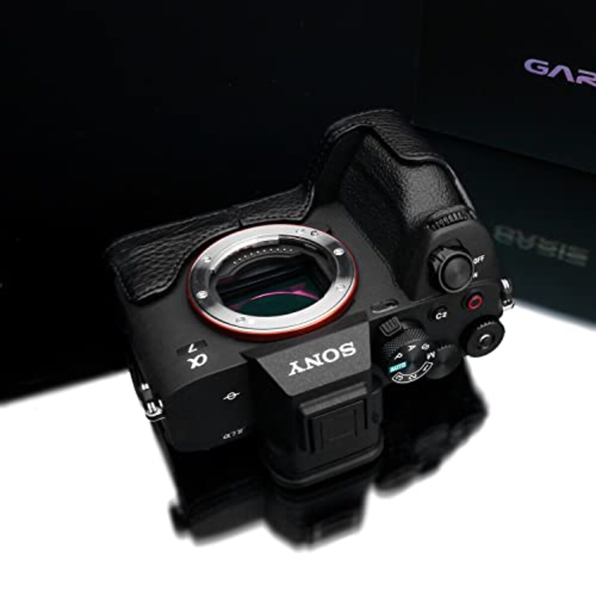  GARIZ SONY α7 IV 用 本革カメラケース XS-CHA7M4BK ブラック画像9 
