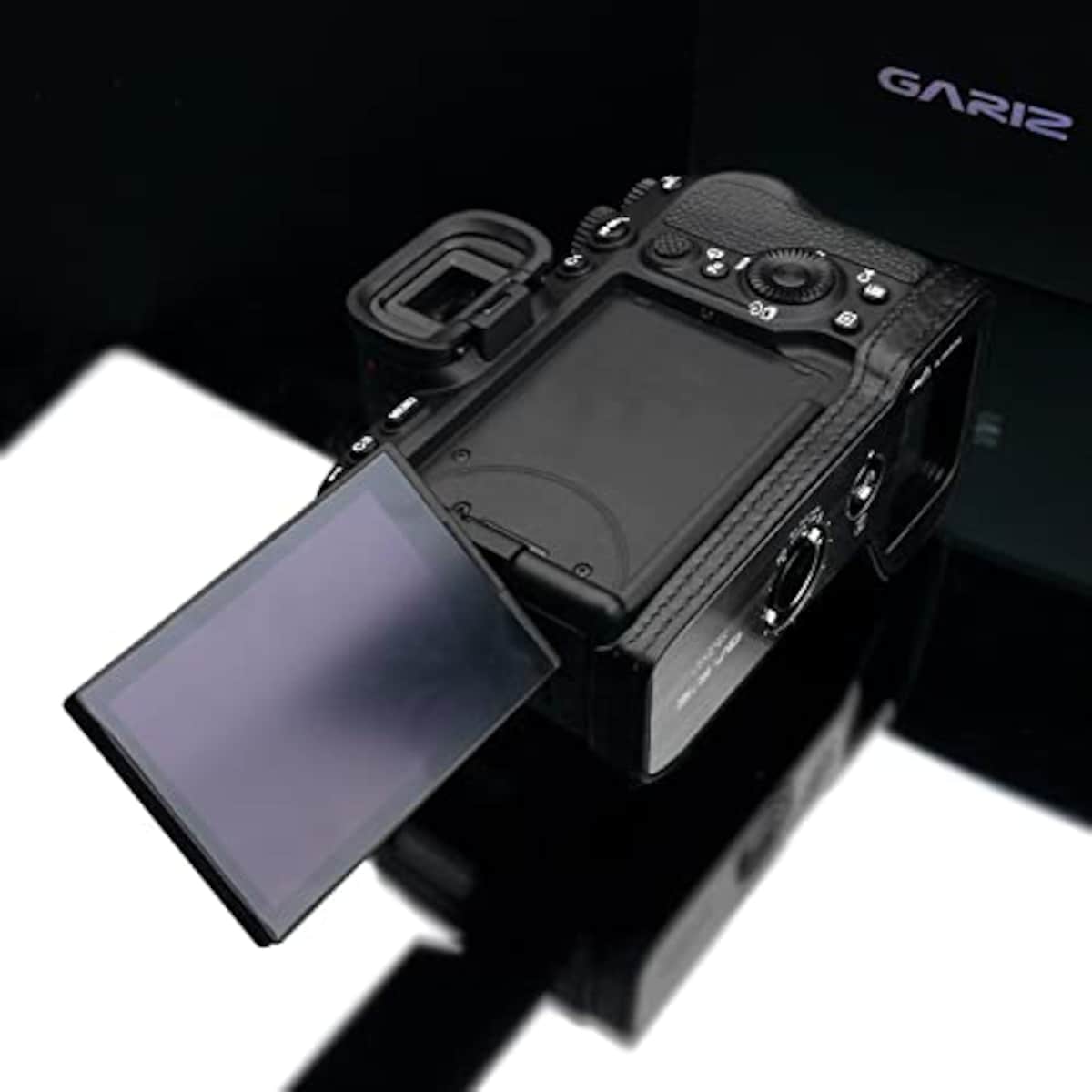  GARIZ SONY α7 IV 用 本革カメラケース XS-CHA7M4BK ブラック画像16 