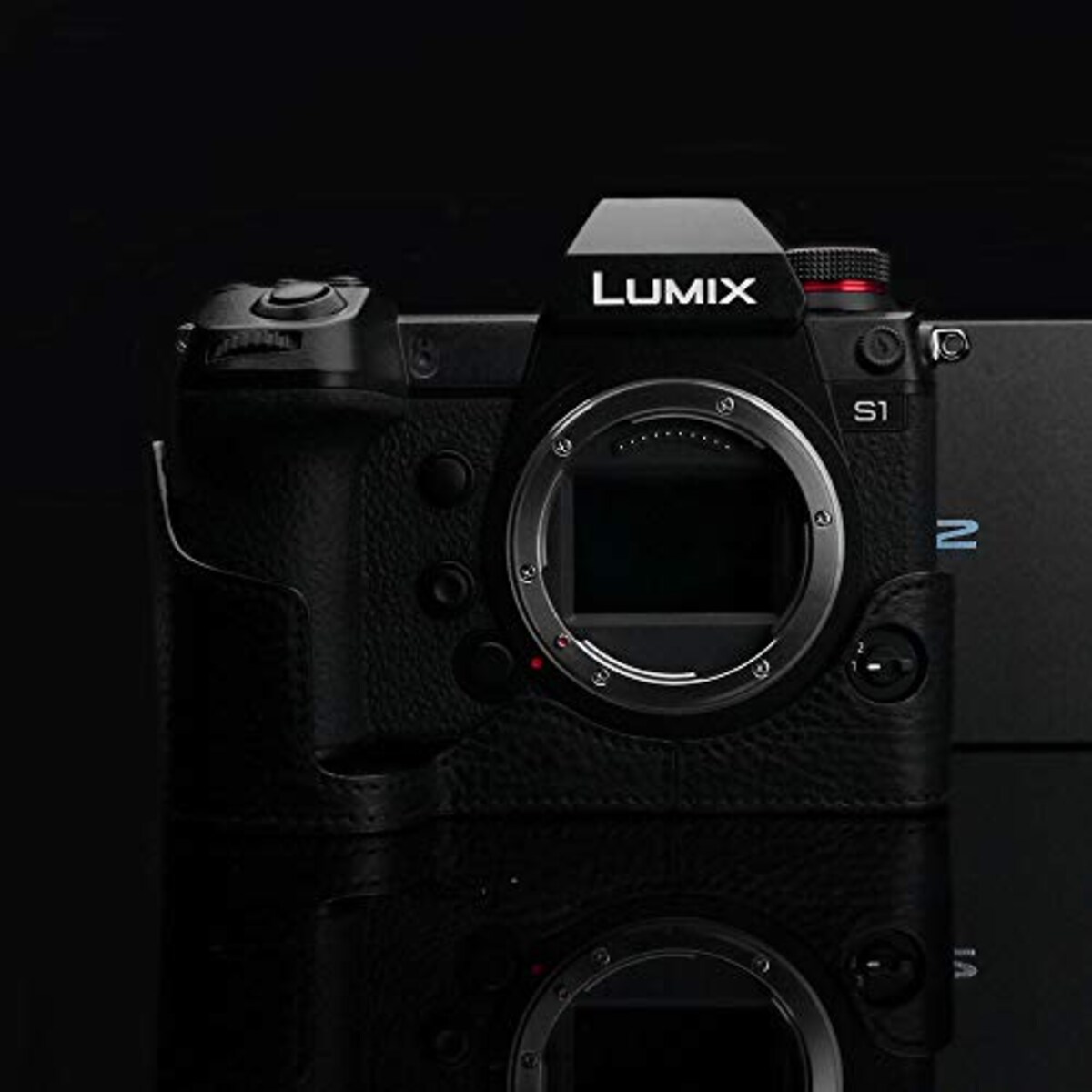  GARIZ Panasonic LUMIX S1 用 本革カメラケース XS-CHS1BK ブラック画像3 