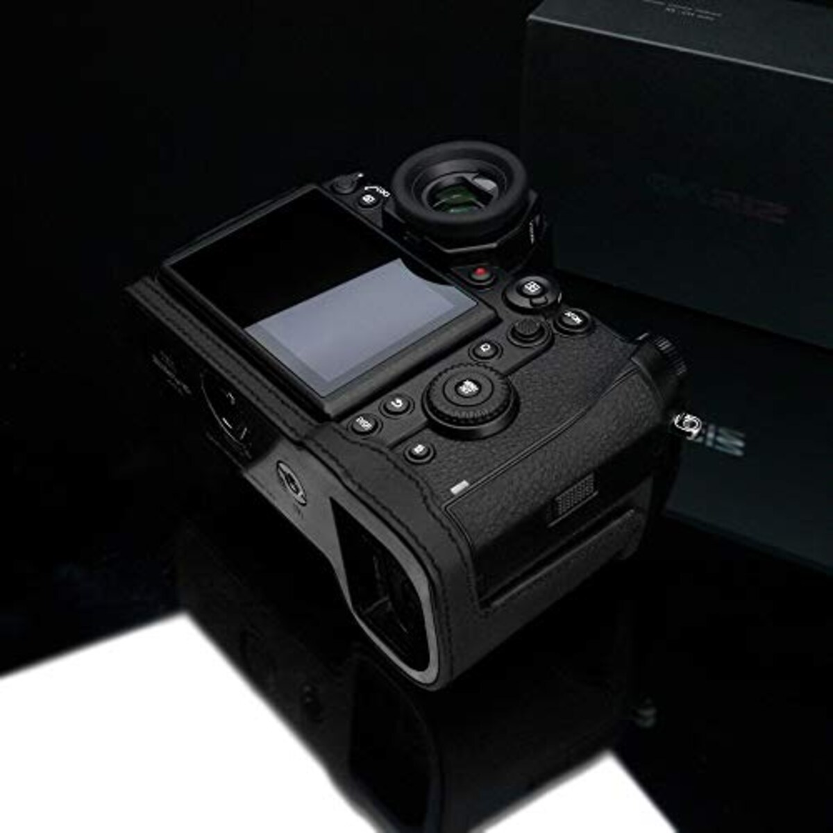  GARIZ Panasonic LUMIX S1 用 本革カメラケース XS-CHS1BK ブラック画像13 