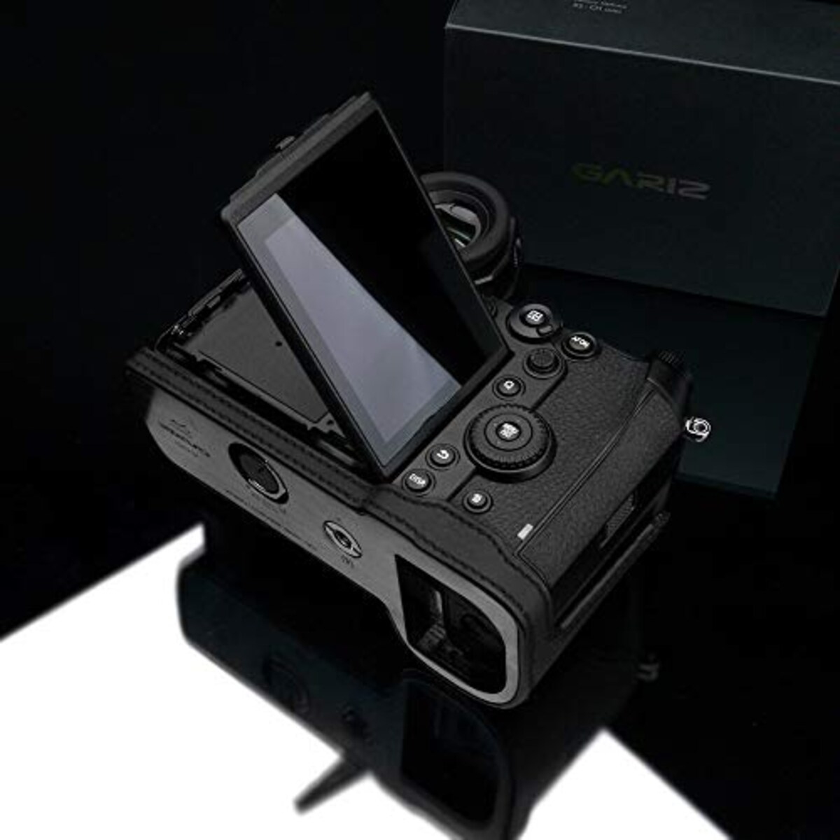  GARIZ Panasonic LUMIX S1 用 本革カメラケース XS-CHS1BK ブラック画像15 