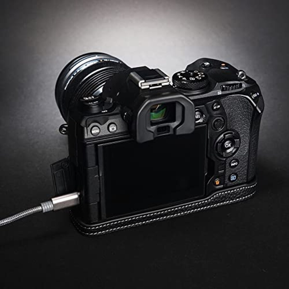  TP Original OM SYSTEM OM-1 用 ボディーハーフケース ブラック画像6 