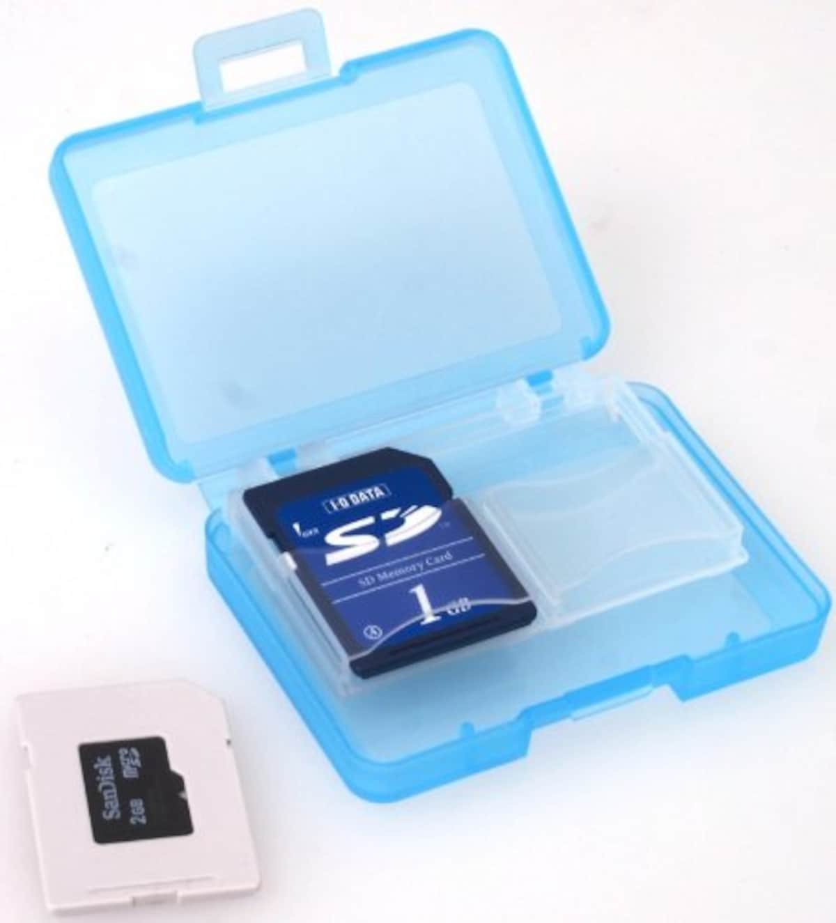  ETSUMI メディアカードケース メモリーカードアルバム SDカード4枚用 ブルー E-5190画像3 