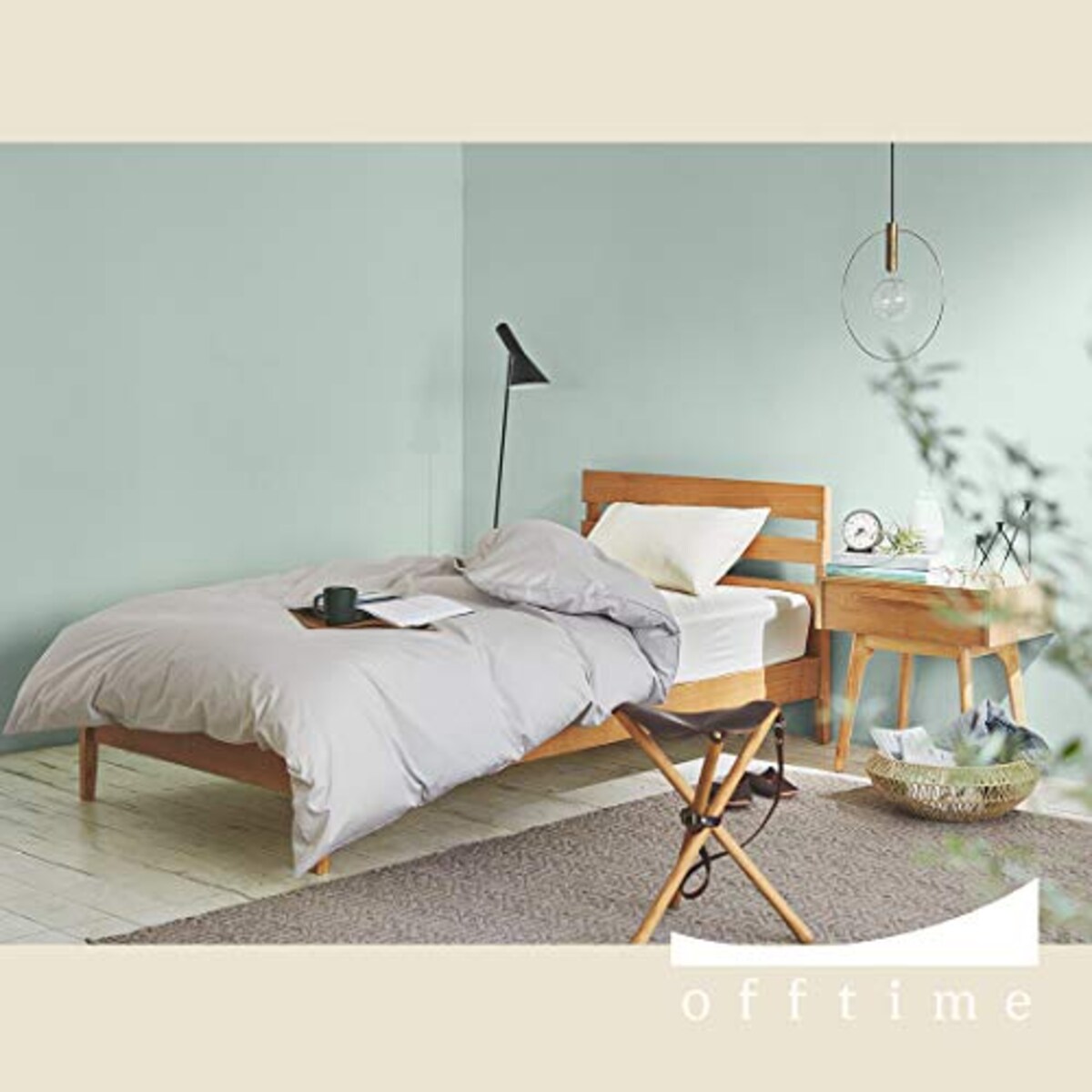  offtime[オフタイム] 敷き布団カバー リネンライク生地 ブラウン ダブル145×205cm さらさら 乾きやすい オールシーズン 洗濯機OK AJ029SD画像6 