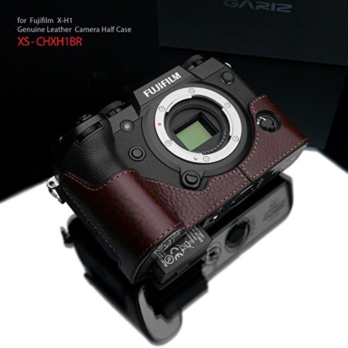  GARIZ FUJIFILM X-H1用 本革カメラケース XS-CHXH1BR ブラウン画像2 