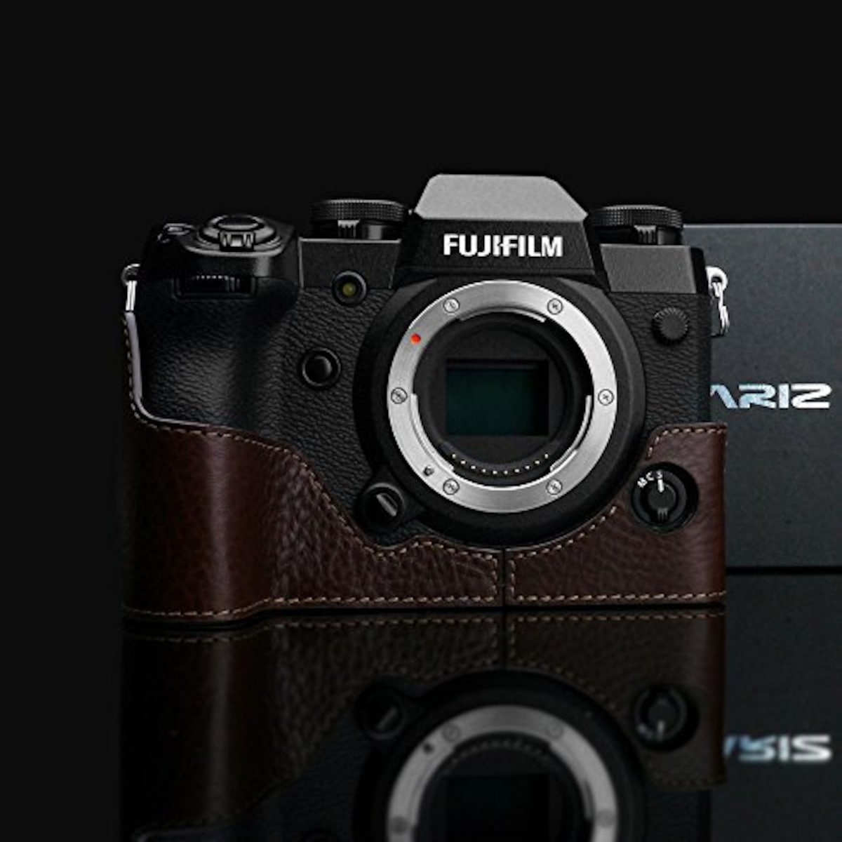  GARIZ FUJIFILM X-H1用 本革カメラケース XS-CHXH1BR ブラウン画像3 