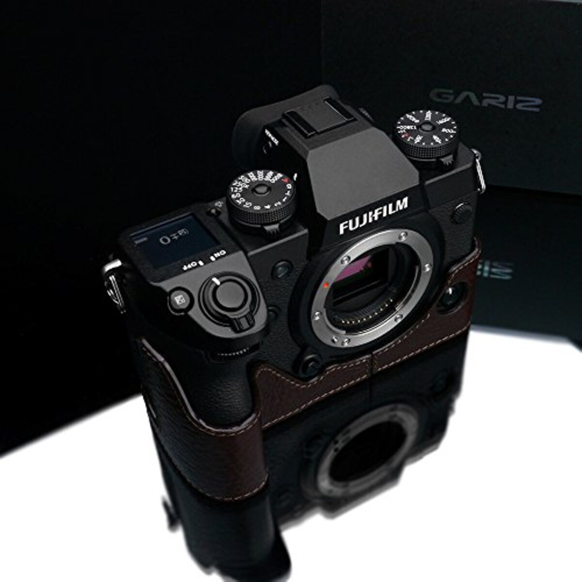  GARIZ FUJIFILM X-H1用 本革カメラケース XS-CHXH1BR ブラウン画像4 