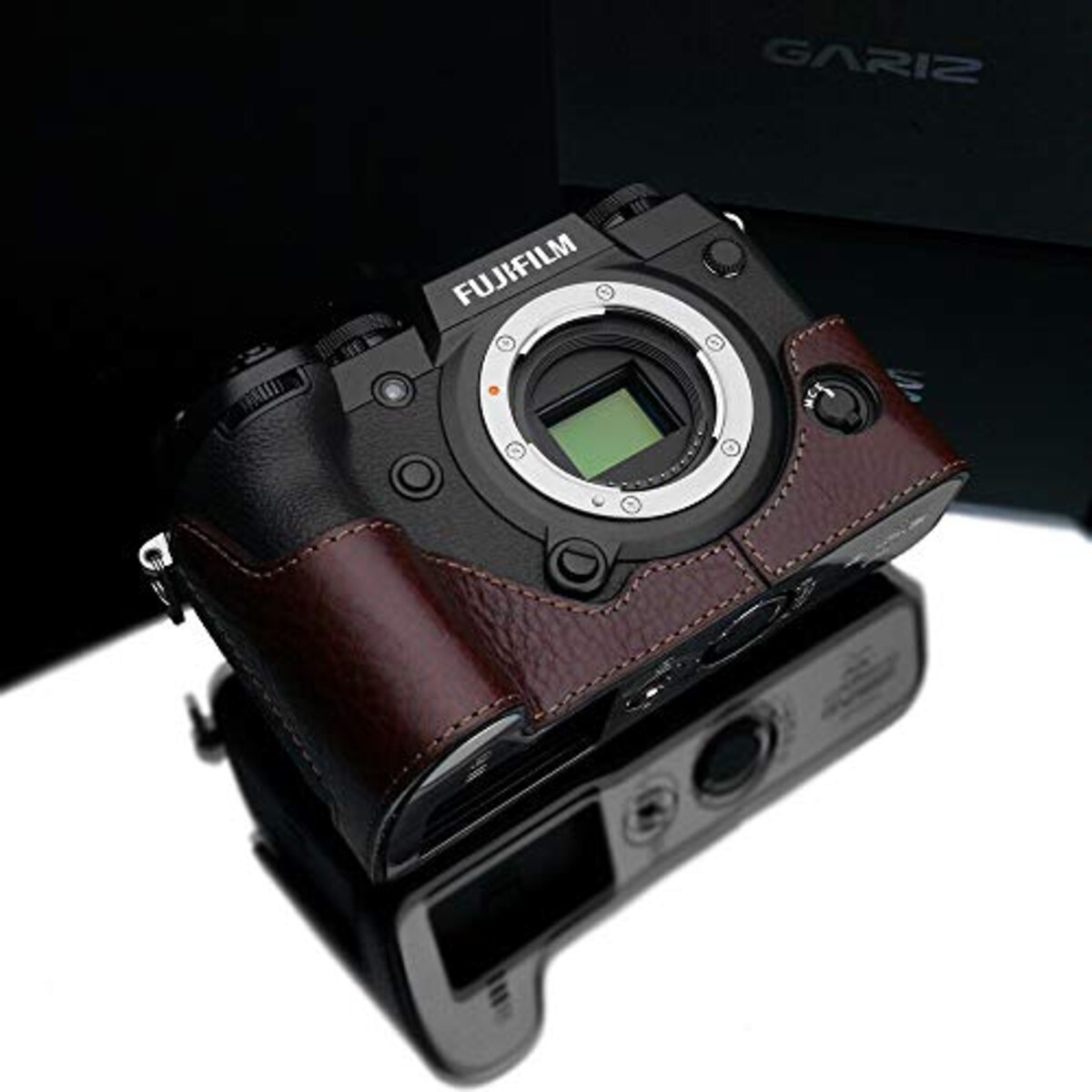  GARIZ FUJIFILM X-H1用 本革カメラケース XS-CHXH1BR ブラウン画像6 