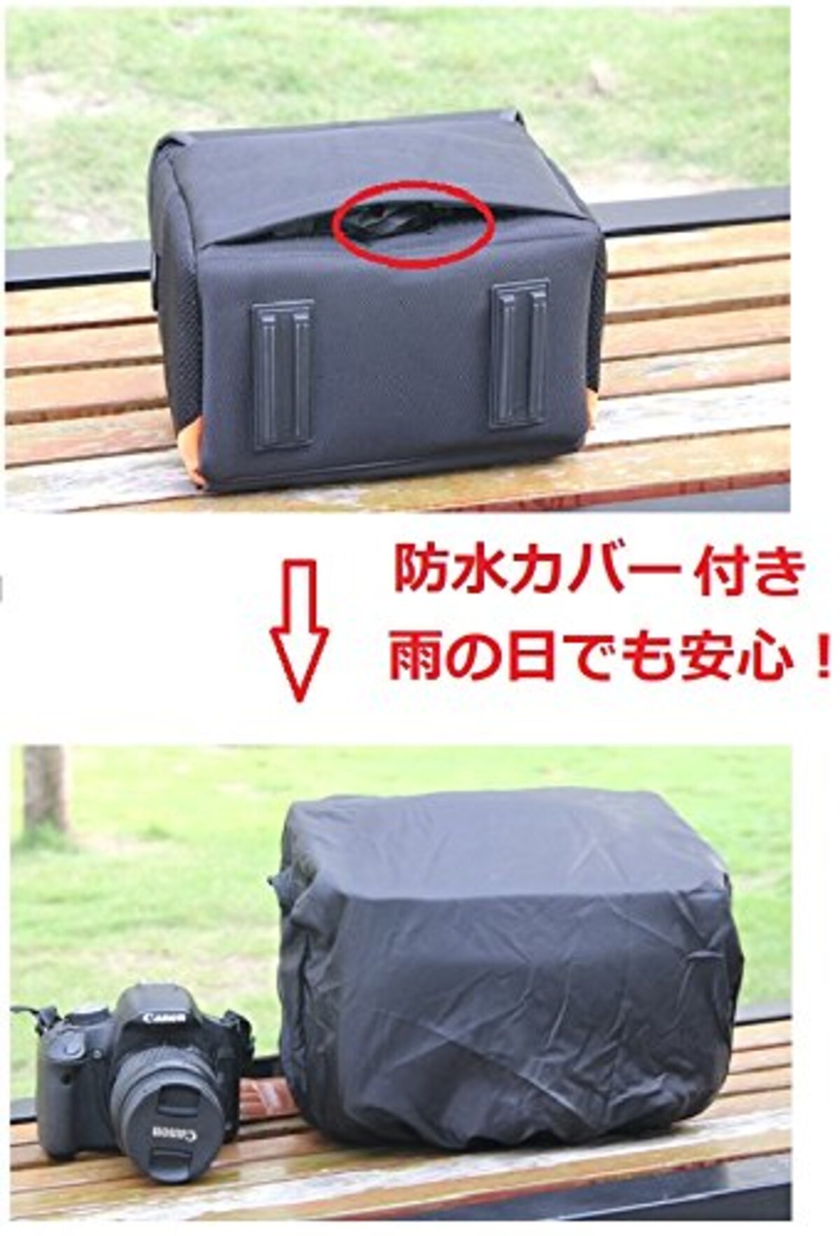  「WASHODO」パナソニック Sシリーズ フルサイズ 一眼カメラ panasonic DC-S1R / S1 カメラケース 防水カバー付き「517-0017-03」画像5 