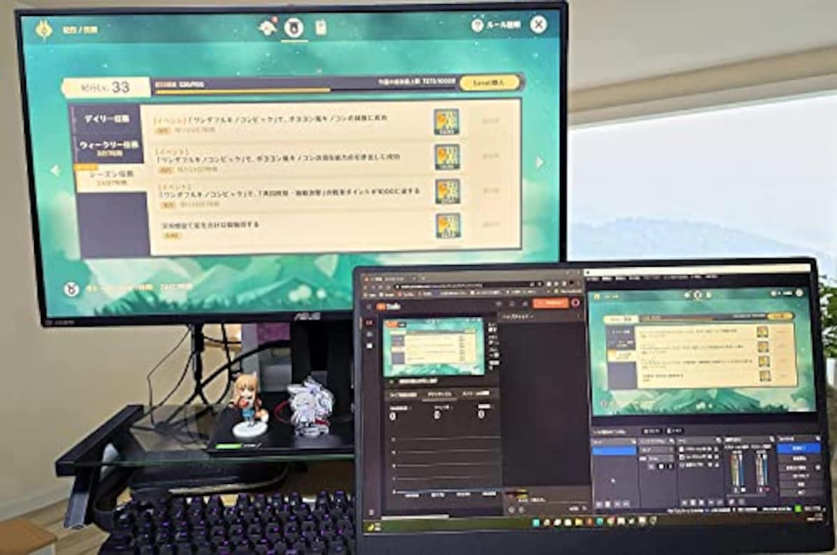  FSC モバイルモニター ポータブルディスプレイ 15.6インチ VESA対応 OTG対応 ゲーミングモニター スイッチ用モニター ノングレアIPSパネル/USB Type-C/標準HDMI V2.0 薄型 軽量 保護スタンドカバー付き 1920x1080FHD HDR対応 USB Type-C/mini HDMI接続可 PS4 /Switch/PC/Macなど対応画像3 