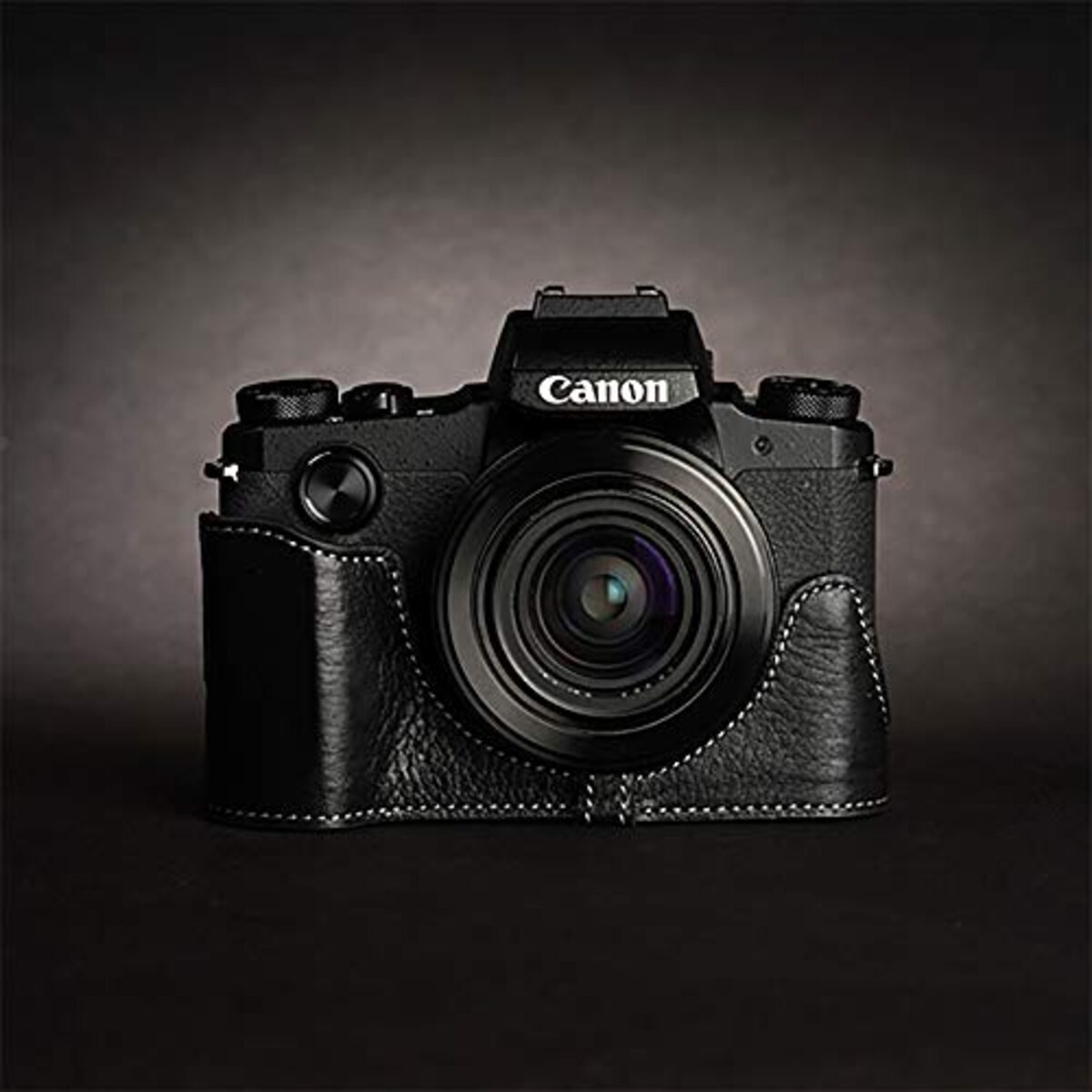  TP Original Canon PowerShot G1 X Mark III 用 ボディーハーフケース ブラック画像2 