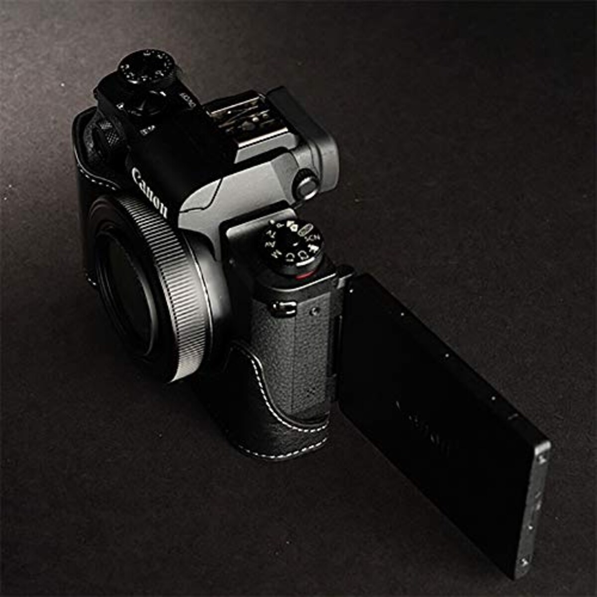  TP Original Canon PowerShot G1 X Mark III 用 ボディーハーフケース ブラック画像6 