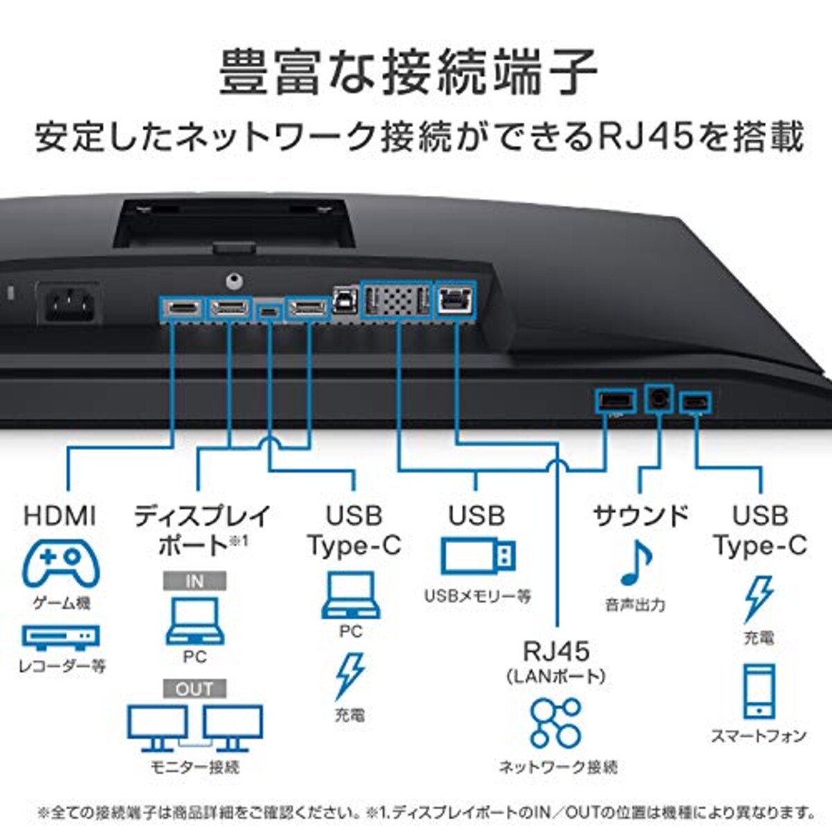  Dell C2422HE 23.8インチ ビデオ会議 モニター ディスプレイ (3年間無輝点交換保証/FHD/IPS 非光沢/USB-C DisplayPort HDMI/sRGB 99%/縦横回転 高さ調整/LANポート(RJ45)/ドック搭載/IRカメラ マイク スピーカー) Teams認定 顔認証 収納可能カメラ 顔認証画像6 