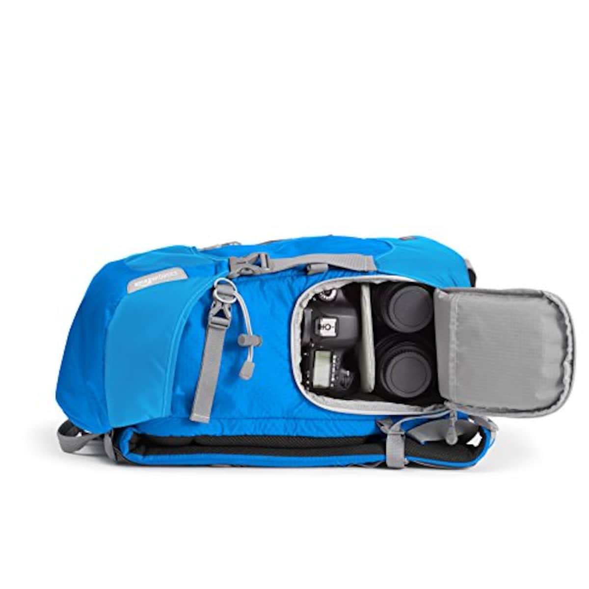  Amazonベーシック カメラリュック 14L ハイカーシリーズ レインカバー付き ブルー画像3 
